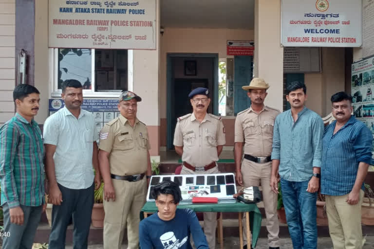 Train theft arrested, Train theft arrested in Mangalore, Mangalore crime news, ರೈಲು ಕಳ್ಳನ ಬಂಧನ, ಮಂಗಳೂರಿನಲ್ಲಿ ರೈಲು ಕಳ್ಳನ ಬಂಧನ, ಮಂಗಳೂರು ಅಪರಾಧ ಸುದ್ದಿ,