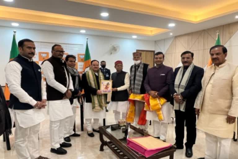 JP Nadda holds meeting with members of BJP committee
