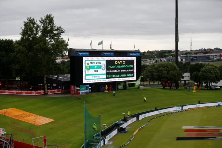 India vs South Africa  IND vs SA: Rain washes out the second day  ഇന്ത്യ- ദക്ഷിണാഫ്രിക്ക  സെഞ്ചുറിയന്‍ ടെസ്റ്റ്