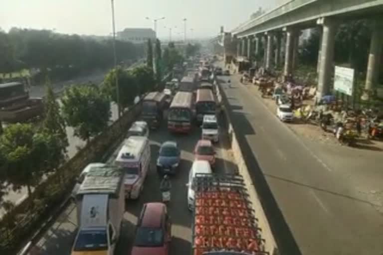 Peenya Goraguntepalaya flyover Band effects on Travelers