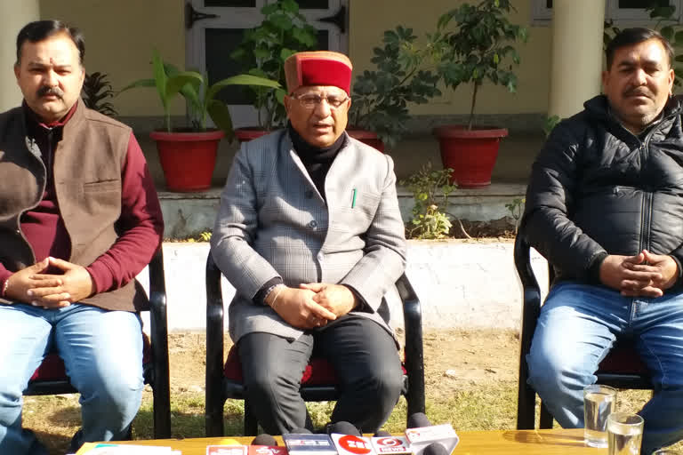 Press conference of MLA Subhash Thakur