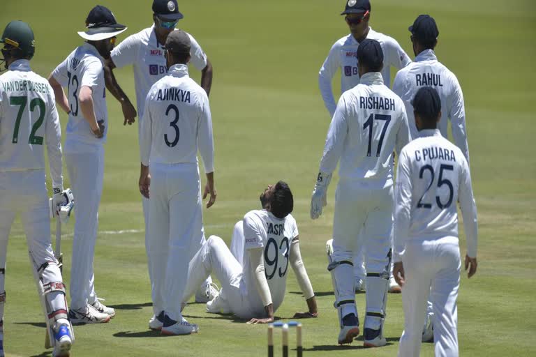 Bumrah suffers right ankle sprain  Bumrah injured  India vs South Africa  Jasprit Bumrah injury in South Africa  ഇന്ത്യ-ദക്ഷിണാഫ്രിക്ക  ജസ്‌പ്രീത് ബുംറയ്‌ക്ക് പരിക്ക്