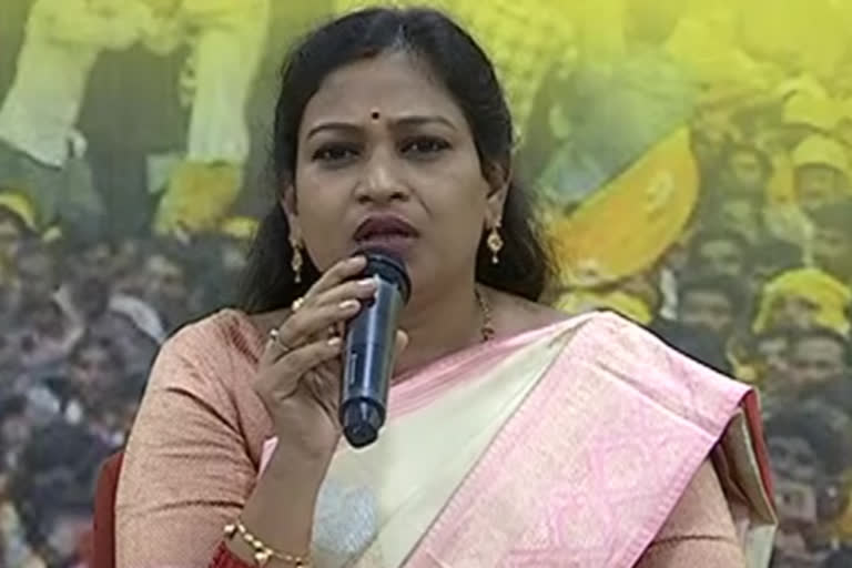 tdp leader anitha fires on government over eluru ci suspension issue