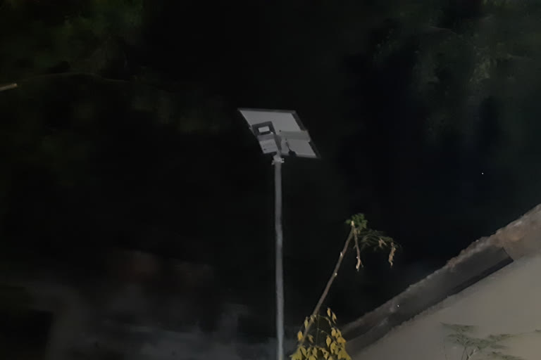 Solar power street light in Tezpur