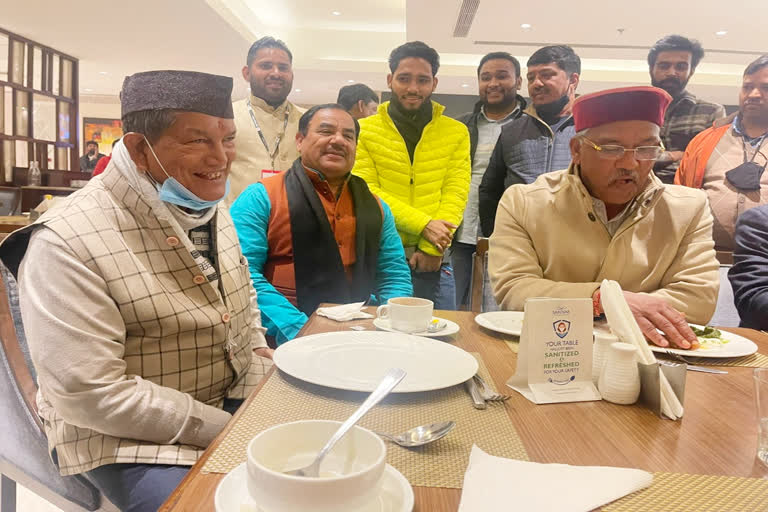 Harish Rawat Harak rawat and Trivendra Rawat seen together