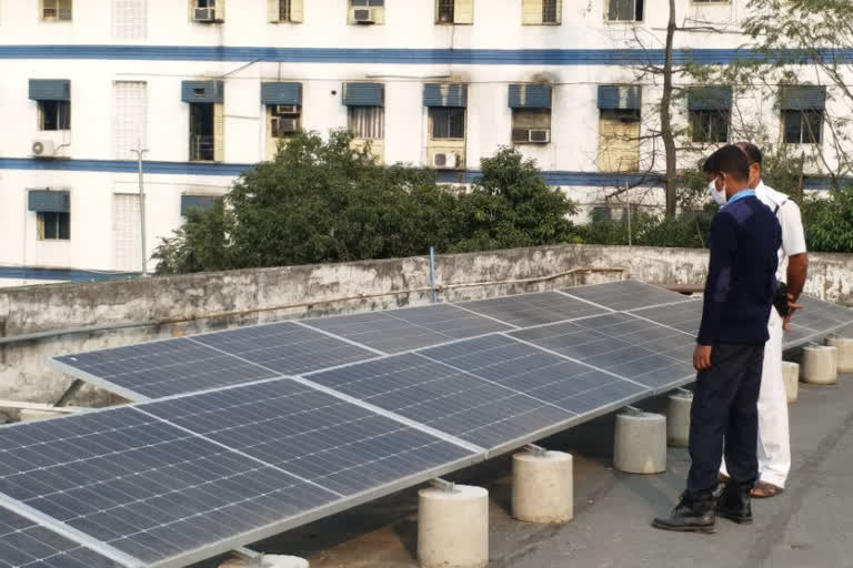 solar energy system install in alipur police station