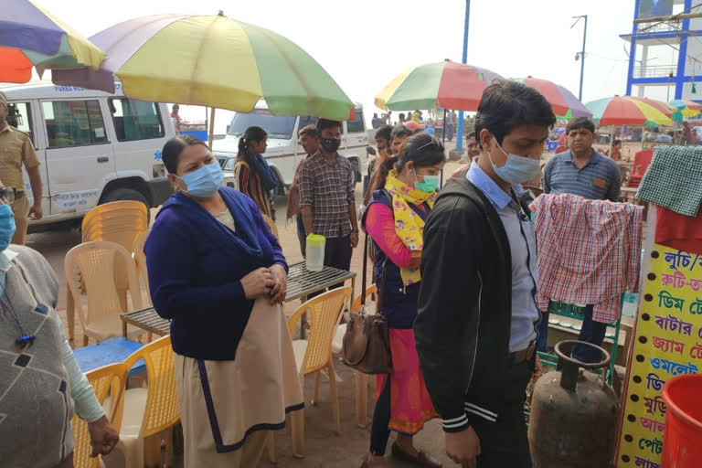 Food Safety officials take food samples from the hotels in Digha