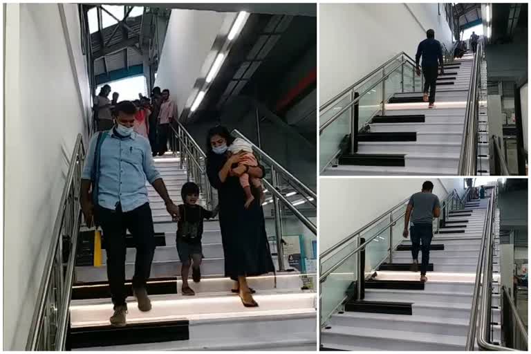 Musical stairs at Kochi metro  Kerala first musical stair  സംഗീത പൊഴിക്കുന്ന ഗോവണി പടികൾ  മ്യൂസിക്കൽ പടികള്‍ കൊച്ചി മെട്രോ  ernakulam latest news  ആദ്യത്തെ സംഗീത സ്റ്റെയര്‍