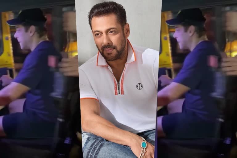 Salman Khan drives auto rickshaw  ഓട്ടോ റിക്ഷ ഓടിച്ച്‌ സല്‍മാന്‍ ഖാന്‍  Salman Khan viral video  Salman Khan celebrates 56th birthday