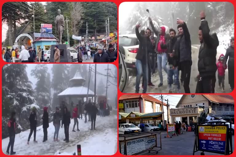 Tourists in Dalhousie