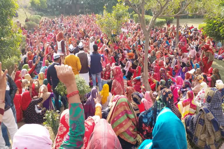 ANGANWADI WORKERS PROTEST IN NUH