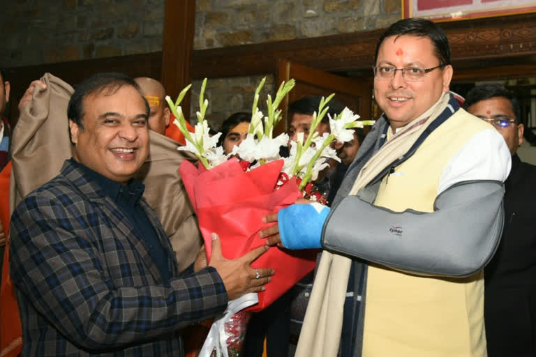 Himanta Biswa Sarma meet Uttarakhand CM