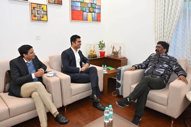 ias officer abhishek meets cm hemant soren