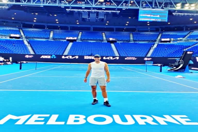 Tennis player Rafael Nadal  Tennis  Rafael Nadal  Sports News  Australian Open  Melbourne  राफेल नडाल  ऑस्ट्रेलियन ओपन  मेलबर्न  खेल समाचार  ग्रैंड स्लैम  Nadal arrived in Melbourne