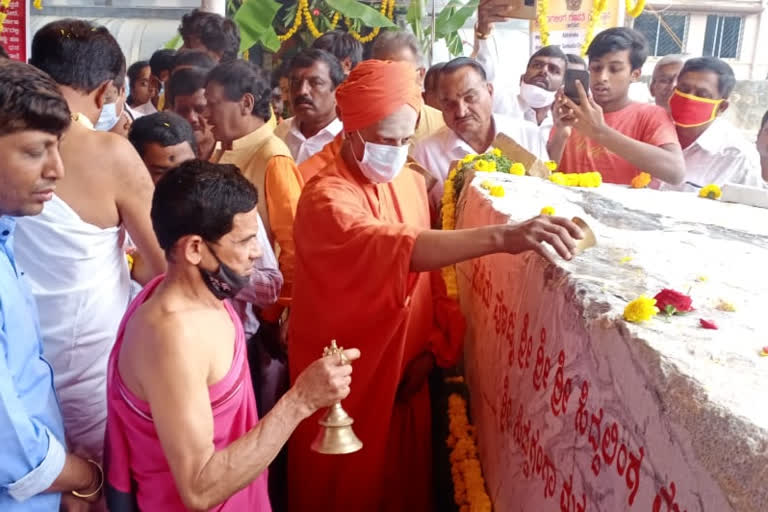 foundation for Indian's Highest monolith Ganesh idol