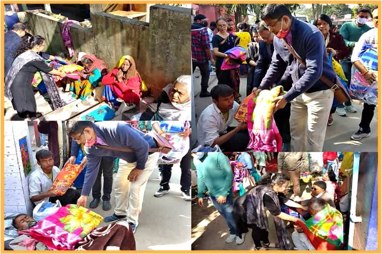 cloth distribution at lakhimpur