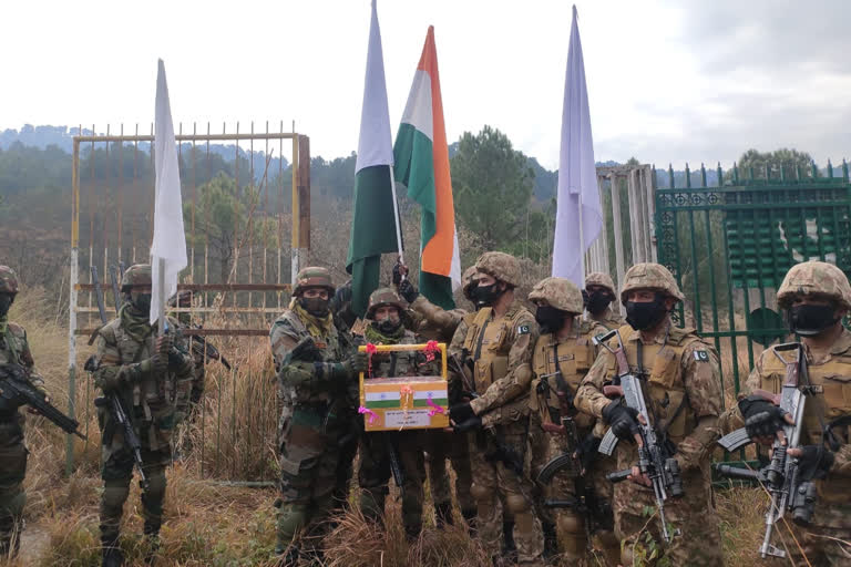 indo pak army exchange sweets on new year at loC in Poonch District