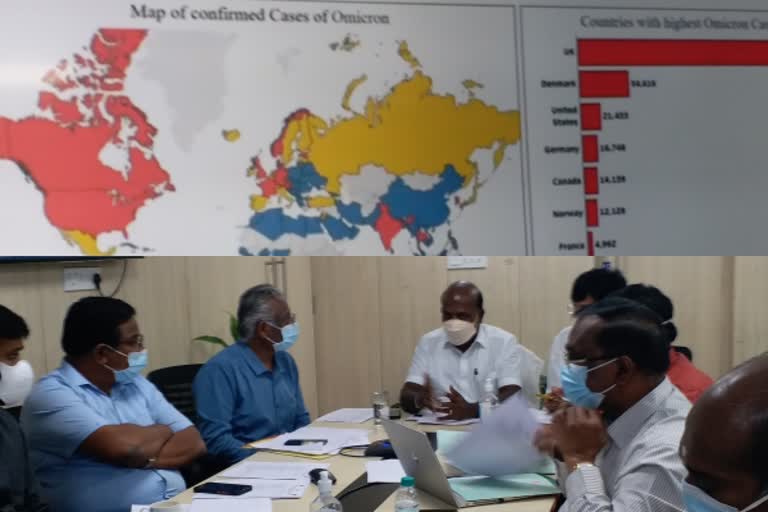 அதிகரித்துவரும் ஒமைக்கிறான் பாதிப்பு  மத்திய அரசு ஆலோசனை காணொளி மூலம் ஆலோசனை  ஒமைக்ரான் பாதிப்பில் 5 வது இடத்தில் சென்னை  Omicron case increased in India  Central minister discussed  chennai in 5th place of Omicron spreads