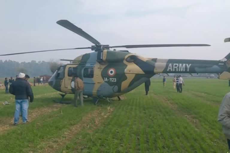 Emergency landing of army helicopter in Jind