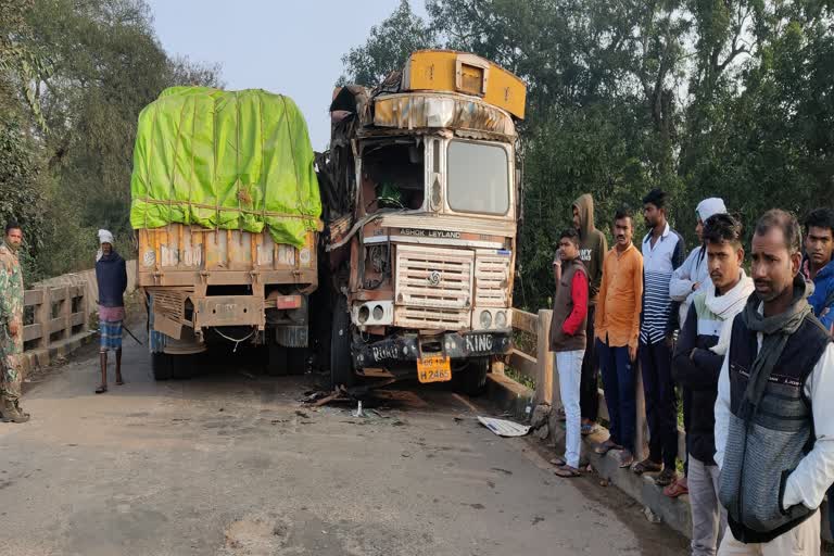 Trucks collided with each other