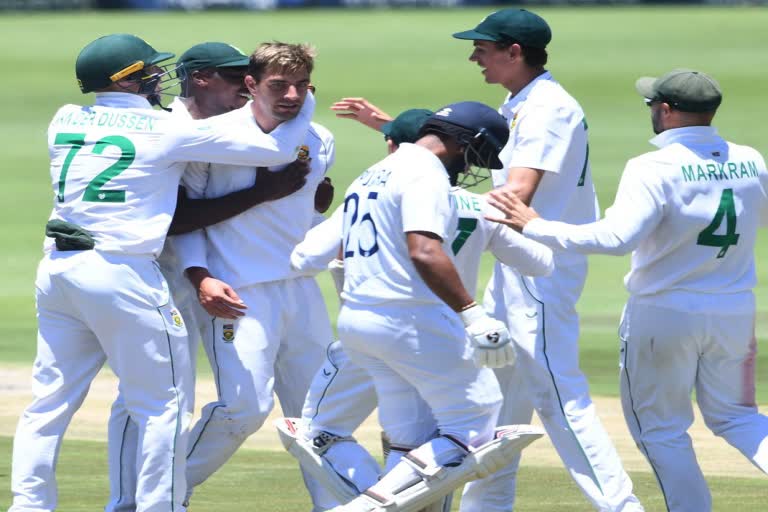 2nd Test: South Africa bowl out India for 202