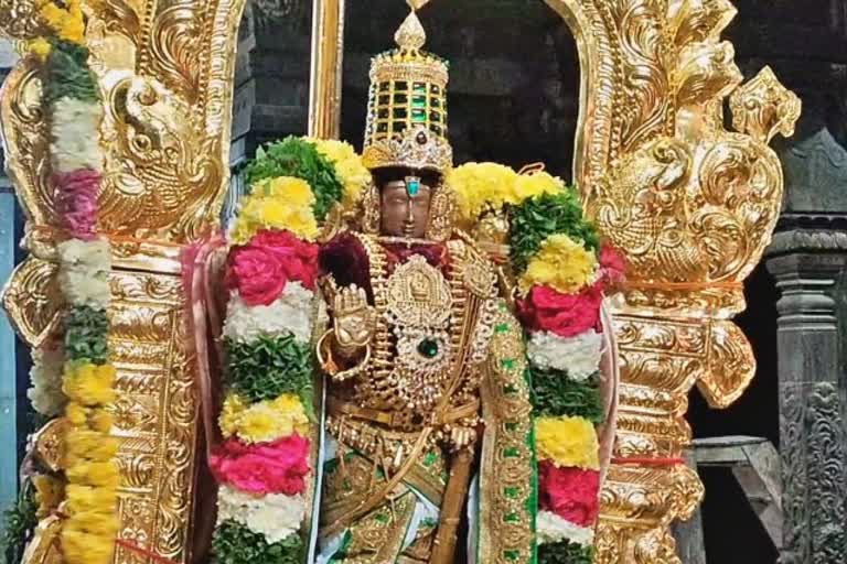 மரகத கிரீடம் தாங்கி வலம்வந்த பெருமாள்