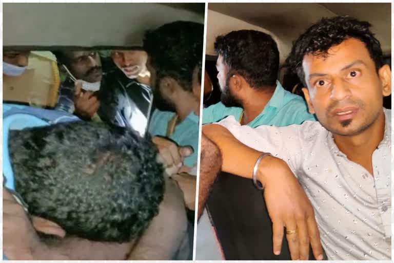 മദ്യപിച്ച് കാര്‍ ഓടിച്ച് ബൈക്ക് യാത്രികരെ ഇടിച്ചു  മദ്യപിച്ച് കാര്‍ ഓടിച്ച് അപകടം എ.എസ്‌.ഐ പിടിയില്‍  ASI and friends arrested for Drunk and drive accident  Thrissur todays news  തൃശൂര്‍ ഇന്നത്തെ വാര്‍ത്ത