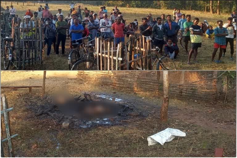 Mob lynching in Simdega  mob lynching incidents in Jharkhand  ജാർഖണ്ഡ് ഒരാളെ അടിച്ചുക്കൊന്ന ശേഷം കത്തിച്ചു  മരം മുറിച്ച് വിൽപന നടത്തിയയാളെ നാട്ടുകാർ തല്ലിക്കൊന്നു  സിംഡേഗ ആൾകൂട്ട ആക്രമണത്തിൽ ഒരു മരണം  മരം വെട്ടി വിറ്റെന്നാരോപിച്ച് ഒരാളെ കത്തിച്ചു  Man lynched and charred by violent mob Jharkhand