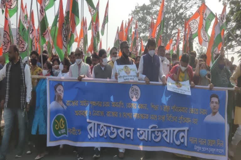 400 TMC workers, leaders held in Tripura during Raj Bhawan Abhiyan