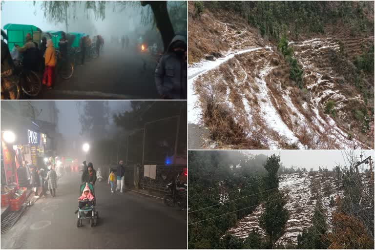 weather-changed-in-mussoorie-after-noon-snowfall-started-in-dhanaulti