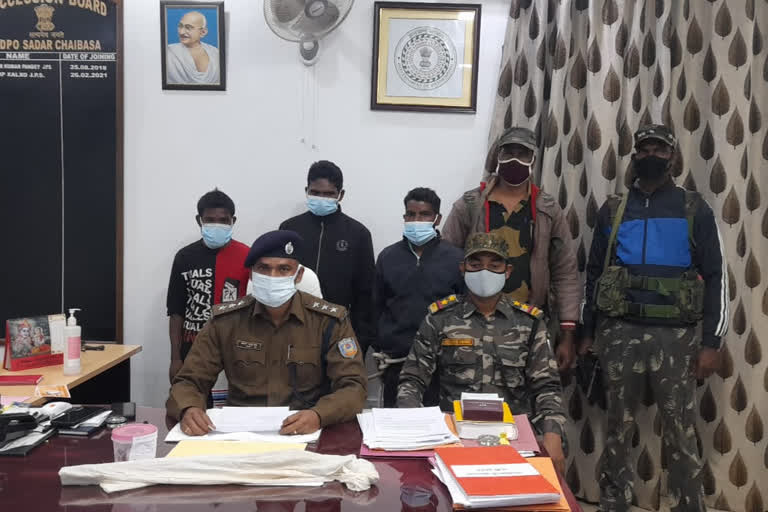 Three naxalites of PLFI arrested in Chaibasa