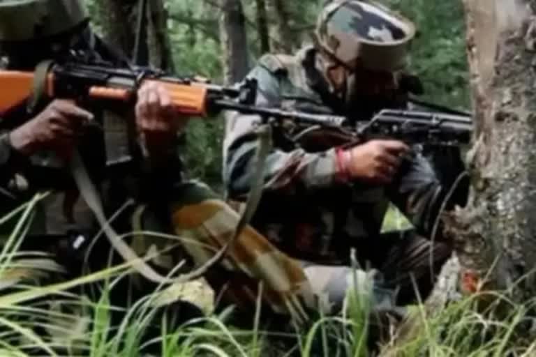 Gunfight rages at Budgam Jammu kashmir