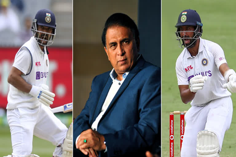 rahane, gavaskar, pujara