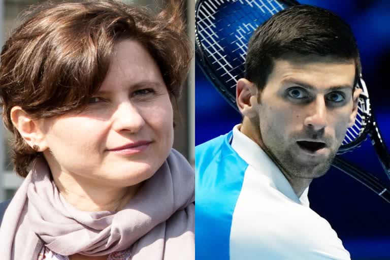 French Sports Minister  Roxana Maracineanu  French Open  खेल मंत्री रोक्सेन  vaccination  Djokovic  रोक्सेन मारासिनेनु  फ्रांस के खेल मंत्री  खेल समाचार  फ्रेंच ओपन  नोवाक जोकोविच  टीकाकरण