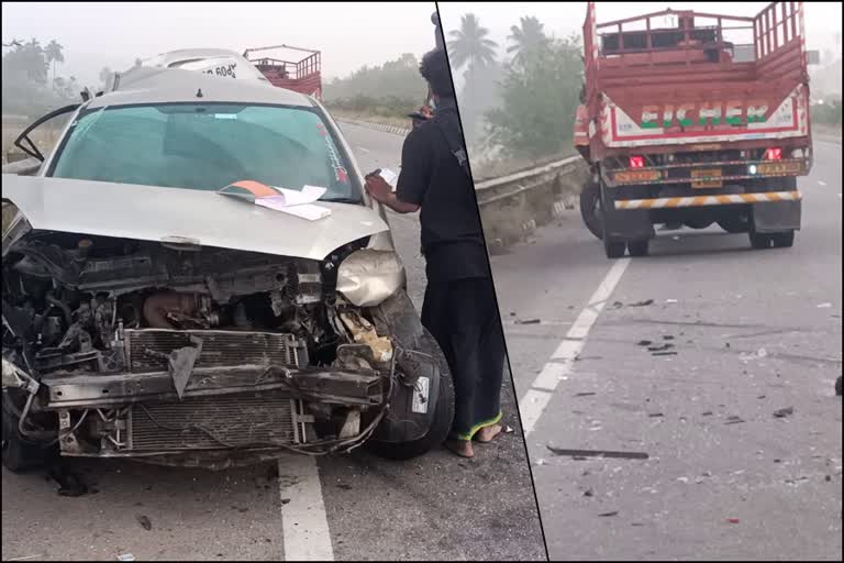 Sabarimala pilgrim killed car accident near chikkaballapura