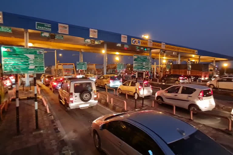 Traffic on national highway, sankranthi traffic