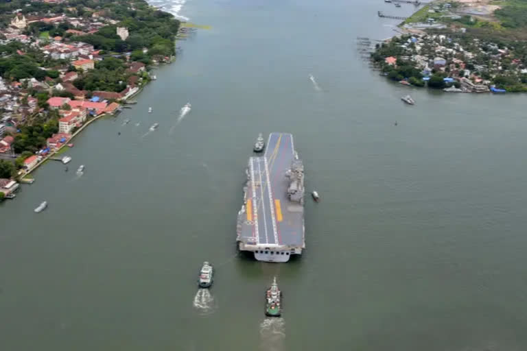 Indigenous Aircraft Carrier INS Vikrant heads out for next set of sea trials