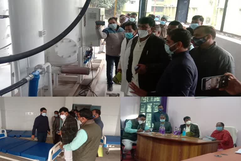 मंत्री जमा खान ने भभुआ सदर अस्पताल का किया निरीक्षण