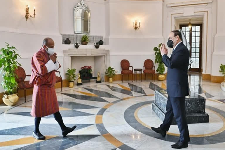 The Ministry of External Affairs said on Monday that Foreign Secretary Harsh Vardhan Shringla called on Minister for Economic Affairs of Bhutan Lyonpo Loknath Sharma, during the latter's visit to India.