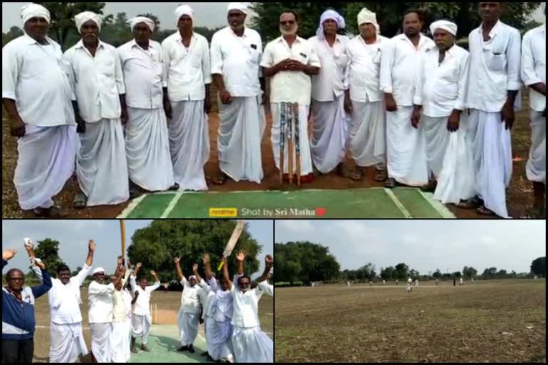 Adilabad farmers playing cricket