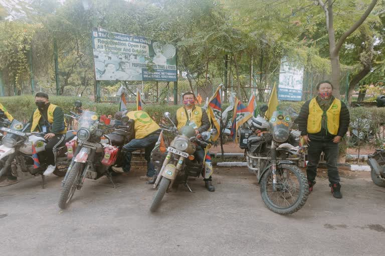 Bike Rally Of Tibetan Youth in Chandigarh