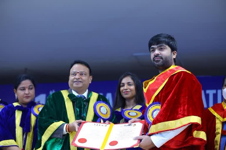 Silambarasan receives Honorary Doctorate  ചിമ്പുവിന് ഡോക്‌ട്‌റേറ്റ്‌  Simbu receives honorary doctorate  Simbu latest movies