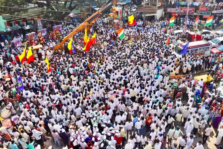 3rd-day-mekedatu-padayathra-complited-in-ramanagara