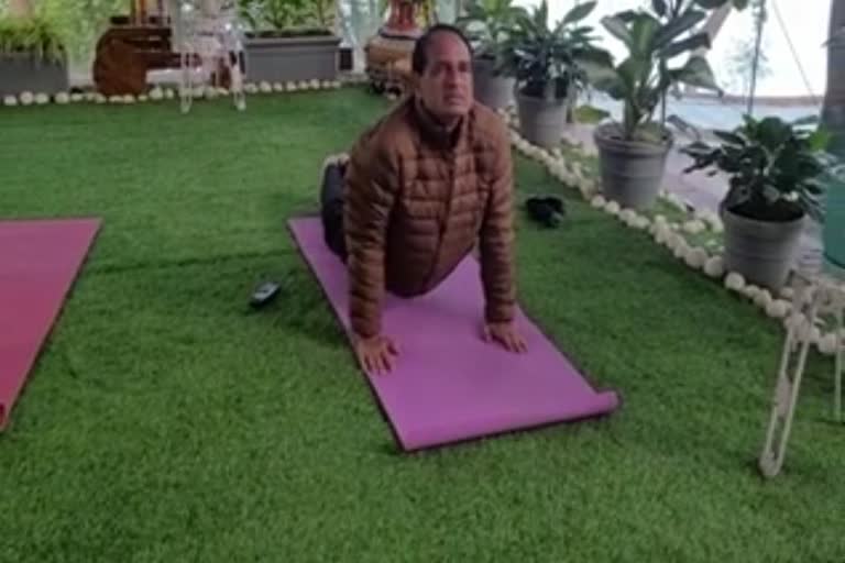 CM Shivraj did Surya Namaskar