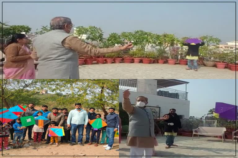 Ghanshyam Tiwari Flying Kites in Jaipur