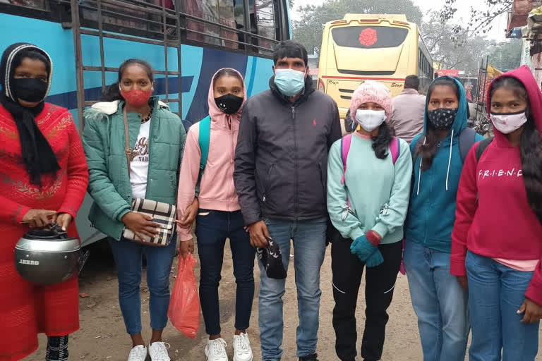 Players from Simdega in Women Hockey Junior National Camp 2022  Hockey India camp in Bangalore