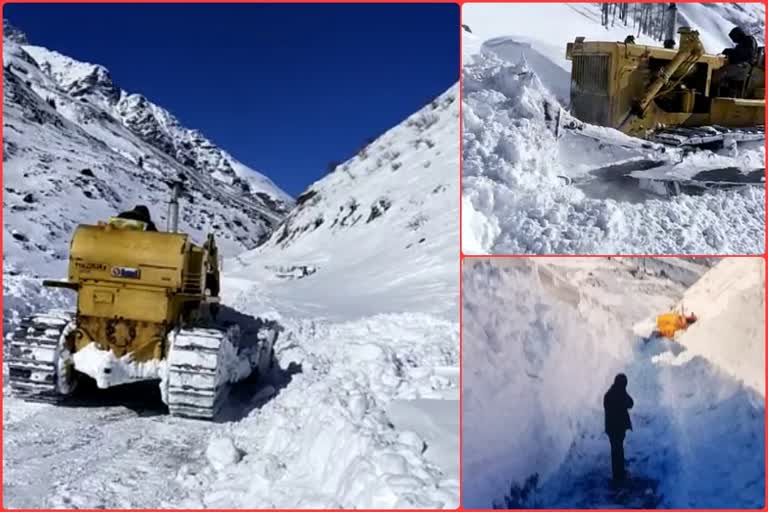 road restoration work in lahaul