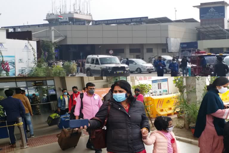 पटना एयरपोर्ट पर कोरोना जांच