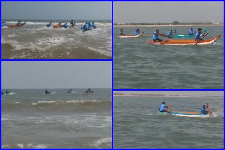 Boat races in prakasam on occassion of sankranthi