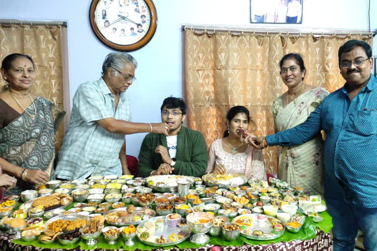 365 food items offered for groom to be in narsapuram